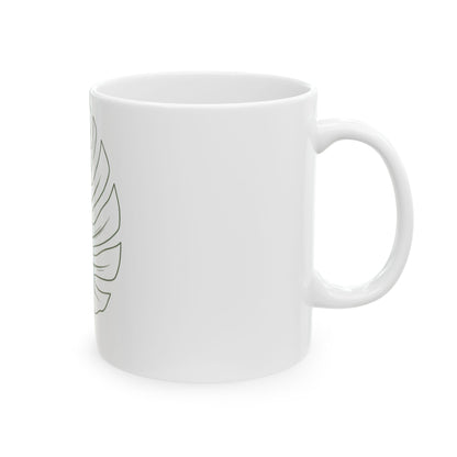11oz Ceramic Mug, Monstera Outline, Family Gift, Friend Gift