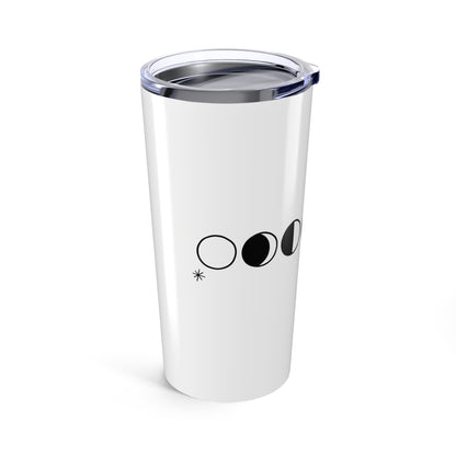 Moon Phases Tumbler Wrap | 20oz Stainless Steel Travel Cup | Family & Friend Gift | Modern Boho Irony Aesthetic
