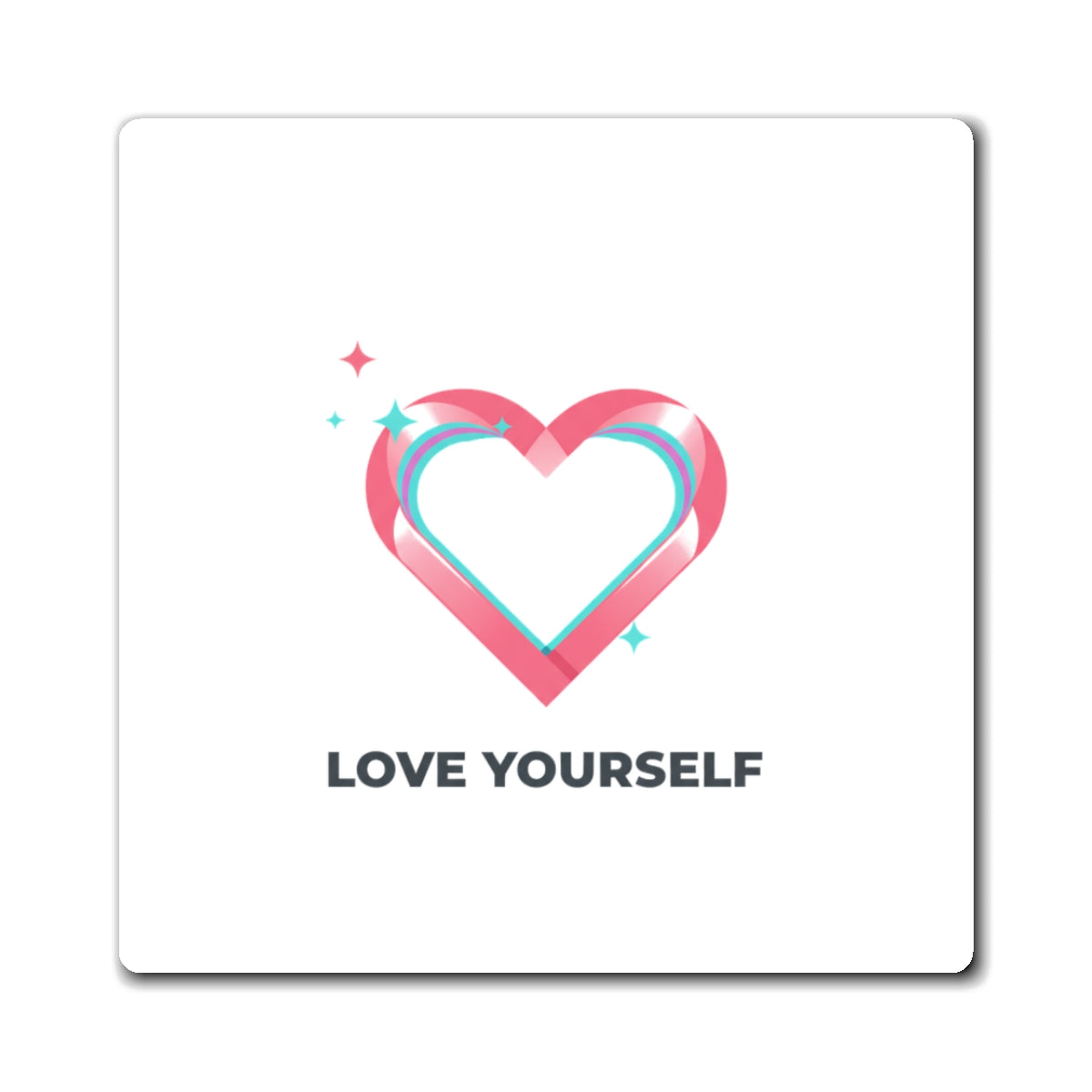Minimal Love Hearts | Minimalist Magnet Set | Valentine & Galentine Gift for Friends + Family | Clean Modern Typography