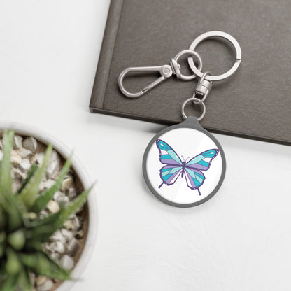 Holographic Butterfly Gradient | Keyring Tag Bag Charm | Valentine & Galentine Gift for Friends & Lovers | Y2K Aesthetic