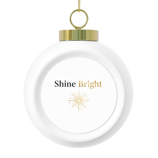 Christmas Ball Ornament - Shine Bright Ceramic Holiday Ornament