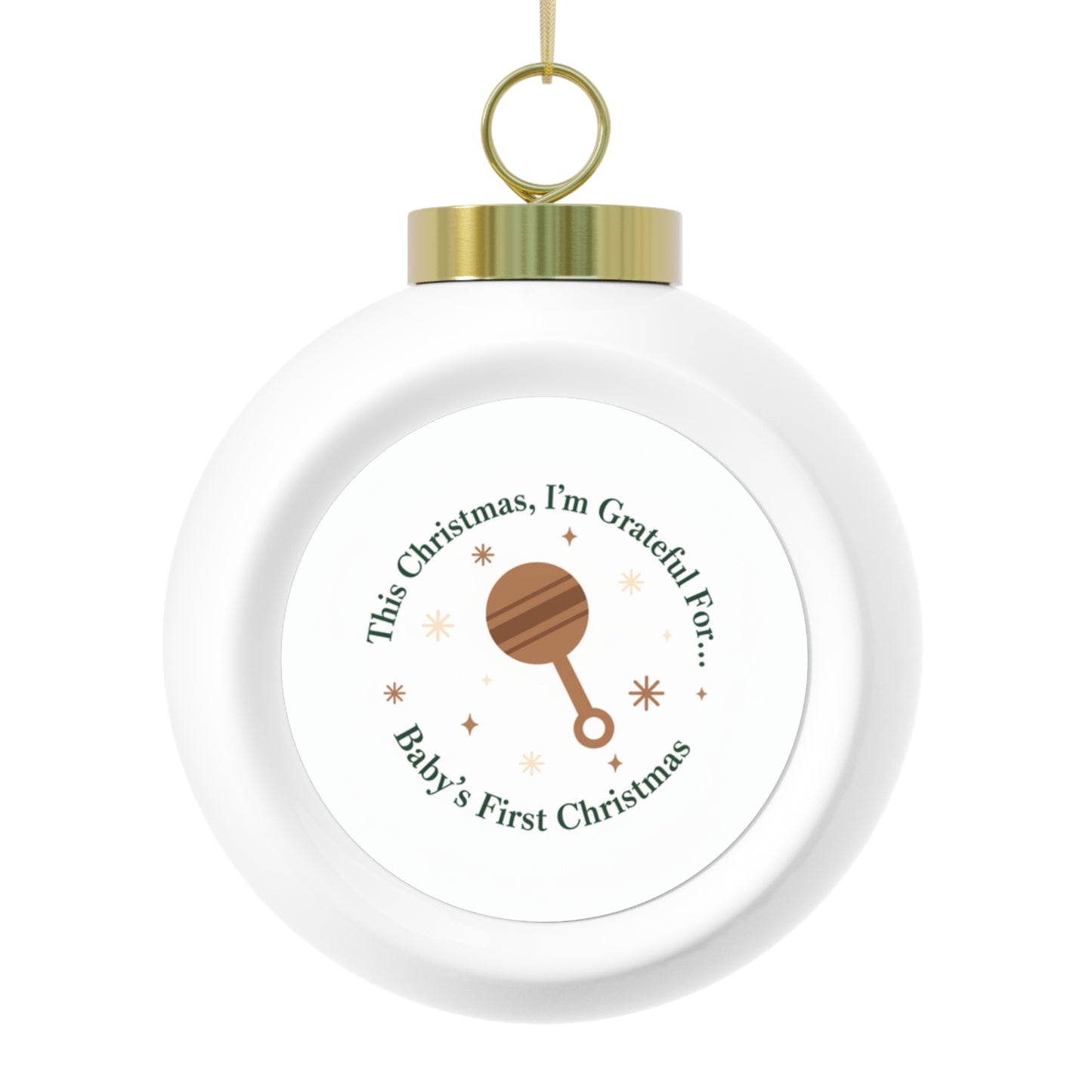 Christmas Ball Ornament - Baby's First Christmas Keepsake