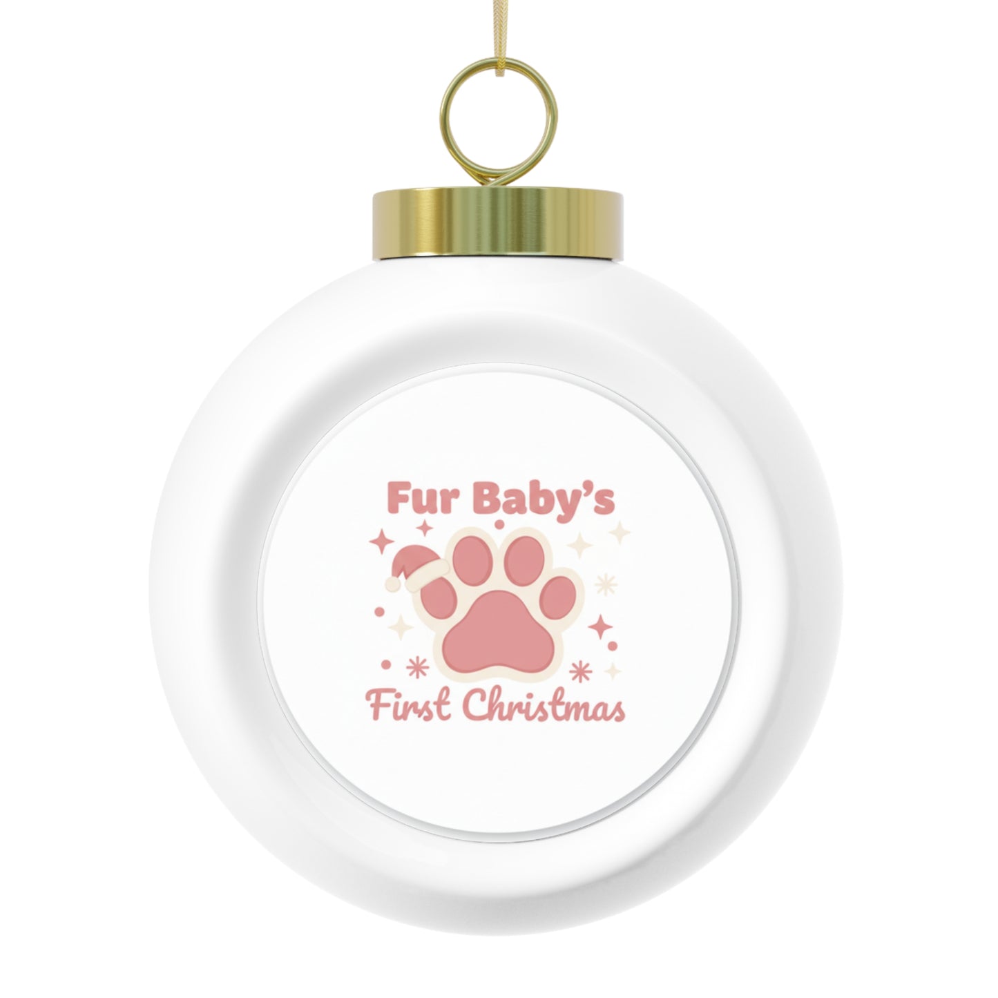 Christmas Ball Ornament - Fur Baby's First Christmas