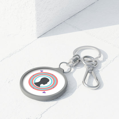 Aura Silhouette Heart Glow | Keyring Tag Accessory | Valentine, Galentine’s, Lover & Friend Gift | Y2K Gradient Aesthetic