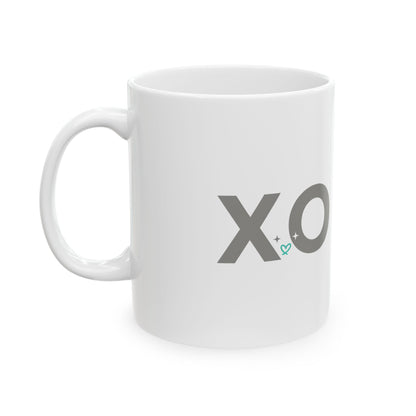 Minimal XO | 11oz Ceramic Coffee Mug for Aesthetic Vibes | Valentine & Galentine’s Gift for Friends | Clean Minimal
