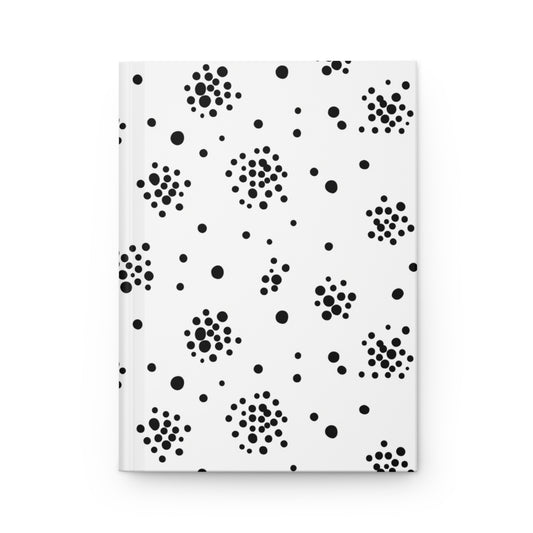 Cream Terrazzo Speckle Dots | Matte Hardcover Journal Notebook | Back to School Gift for Students & Bookworms | Irony Aesthetic