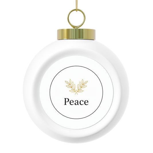 Ceramic Christmas Ball Ornament – Peace Holiday Design