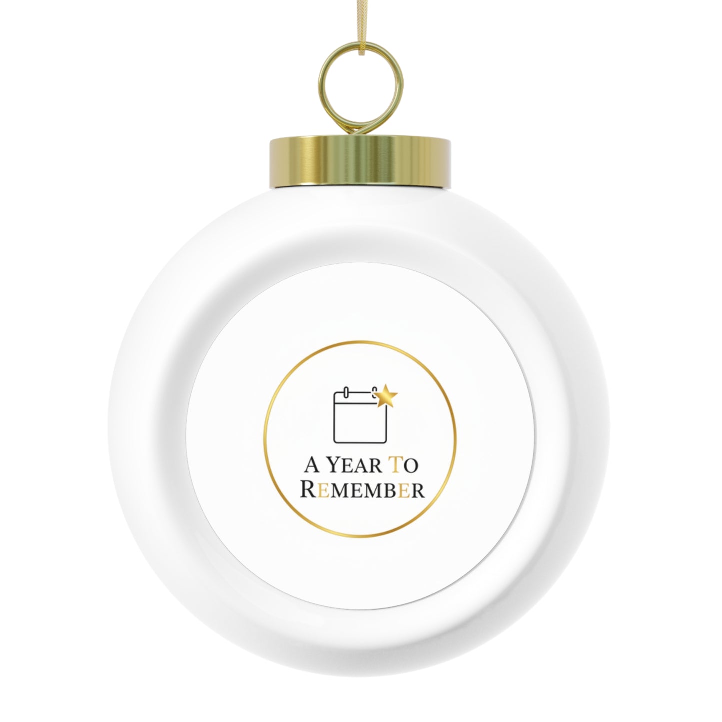 Christmas Ball Ornament - A Year To Remember Commemorative Ceramic