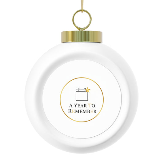 Christmas Ball Ornament - A Year To Remember Commemorative Ceramic