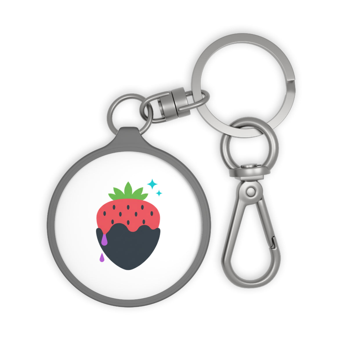 Chocolate-Dipped Strawberry | Keyring Tag Bag Charm | Valentine, Galentine & Bestie Gift | Y2K Aesthetic Cute