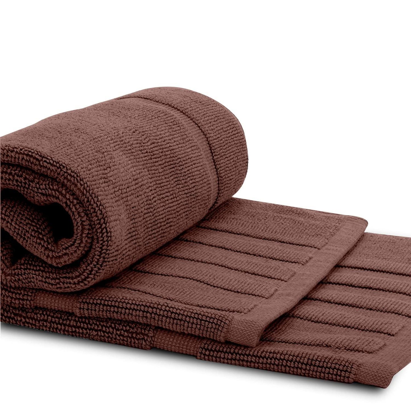 Luxury Bath Mat Floor Towel Set   Absorbent Cotton Hotel Spa Shower Bathtub