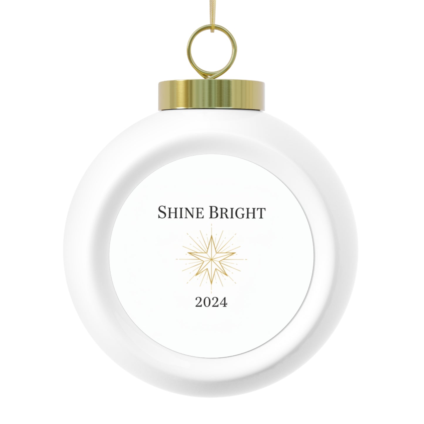 Ceramic Christmas Ball Ornament - Shine Bright