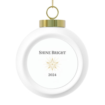 Ceramic Christmas Ball Ornament - Shine Bright