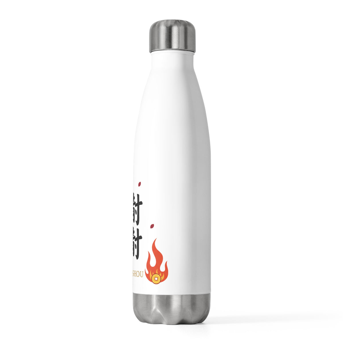 Chang Shou Gold Greeting | 20oz Insulated Stainless Steel Tumbler Bottle | Lunar New Year Family & Friend Gift | Red-Gold CNY Style