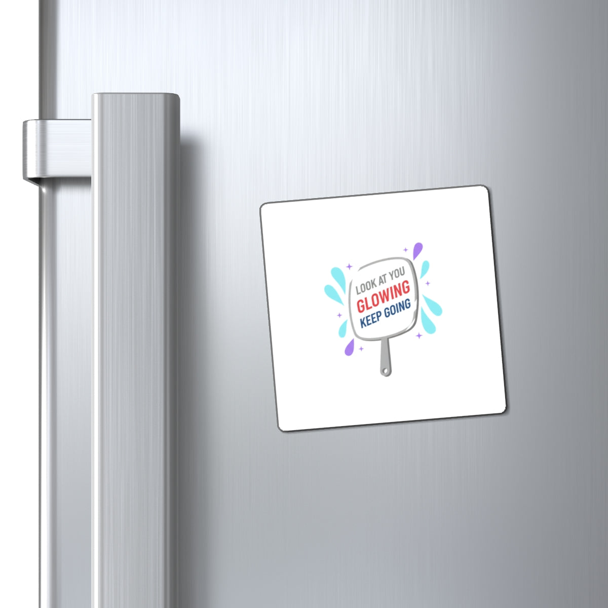 You Look Amazing Mirror Affirmation | Gradient Sublimation Magnet Set | Valentine & Galentine Gift for Gen Z | Y2K Aesthetic