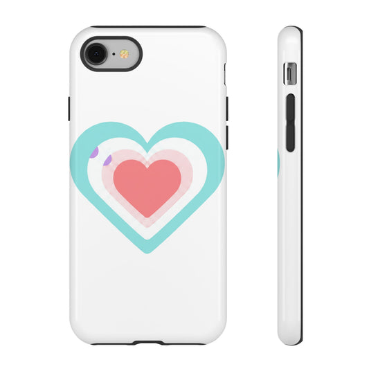 Neon Heart Glow | iPhone 17 Slim Glossy Case, Hot Pink Neon Sign | Valentine & Galentine Gift | Y2K Aesthetic