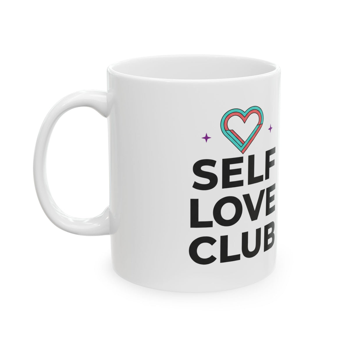 Heart Full, Cup Empty | 11oz Ceramic Coffee Mug for Cozy Sips | Galentine’s & Valentine Gift for Friends | Y2K Minimal Aesthetic