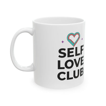 Heart Full, Cup Empty | 11oz Ceramic Coffee Mug for Cozy Sips | Galentine’s & Valentine Gift for Friends | Y2K Minimal Aesthetic