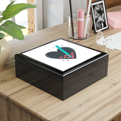 Boba Tea Heart Love | Jewelry Box for Rings & Earrings | Valentine, Galentine & Couples Gift | Y2K Pink Aesthetic