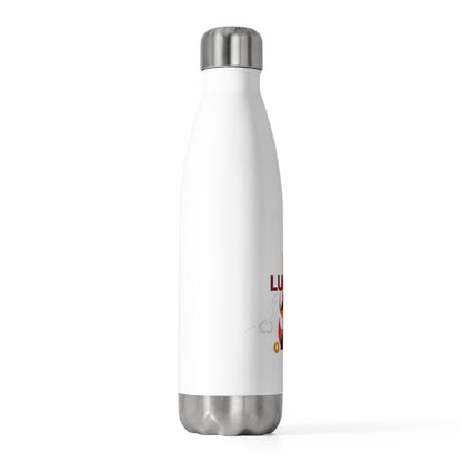 Lucky An Fire Horse Character | 20oz Insulated Tumbler Bottle for Travel | Lunar New Year Gift for Family & Friends | Bold Red Gold Art