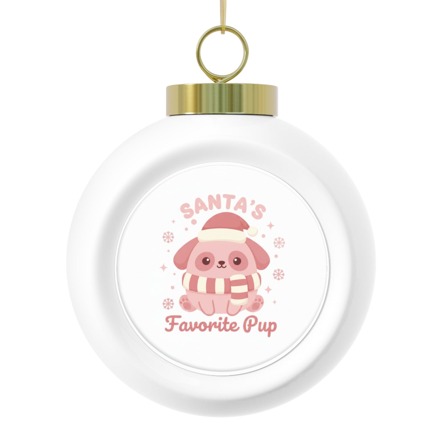 Ceramic Christmas Ball Ornament - Santa's Favorite Pup