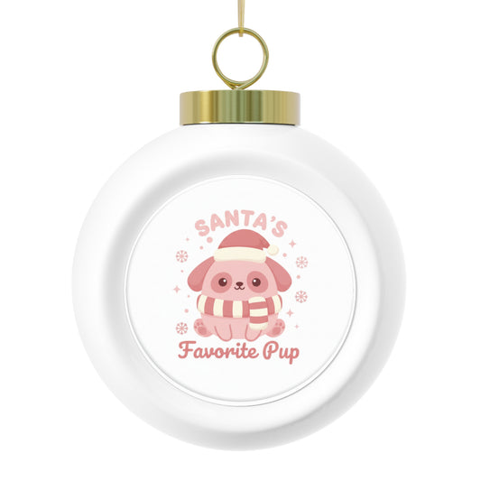 Ceramic Christmas Ball Ornament - Santa's Favorite Pup