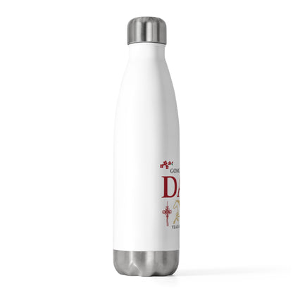 Da Ji Greeting (Modern) | 20oz Insulated Stainless Steel Tumbler | Lunar New Year Gift for Family & Friends | Red Gold