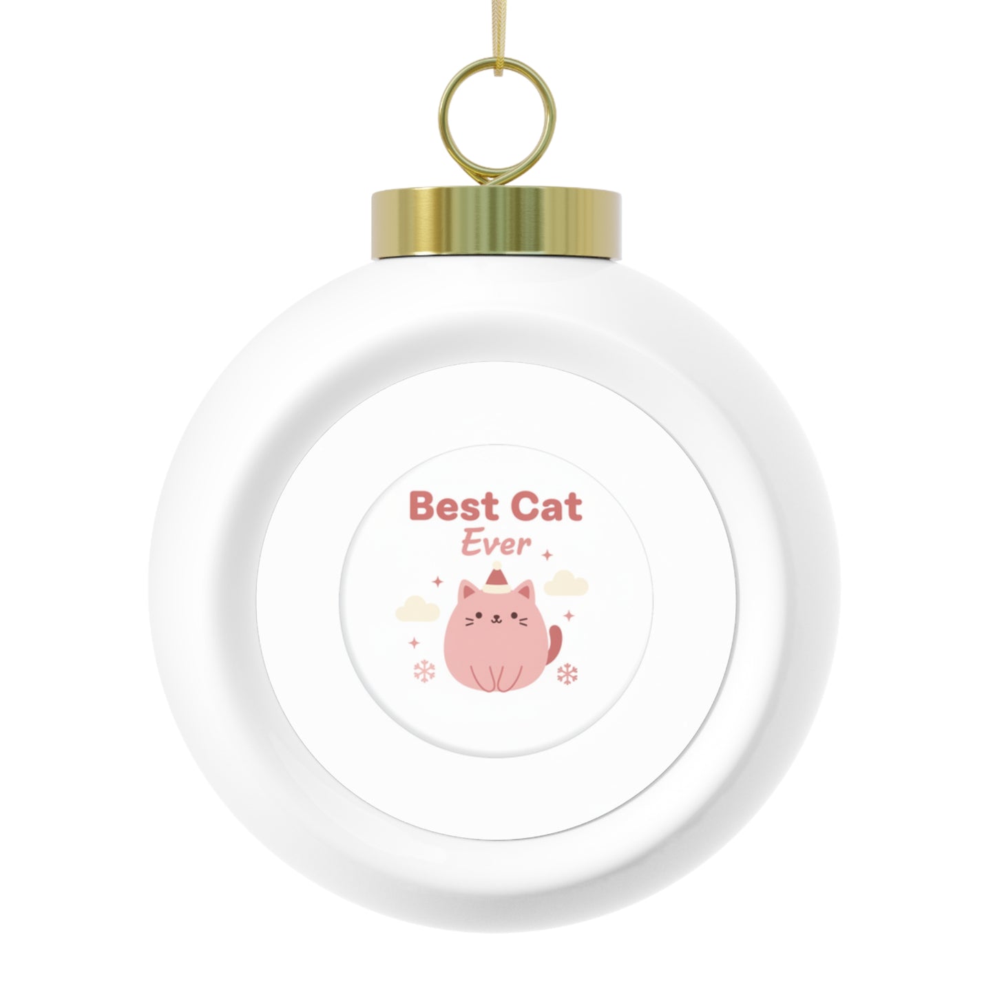 Christmas Ball Ornament - Best Cat Ever Pet Keepsake