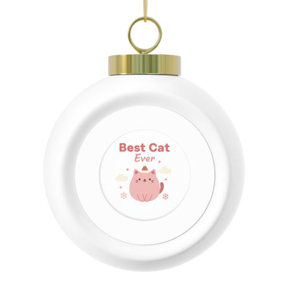 Christmas Ball Ornament - Best Cat Ever Pet Keepsake