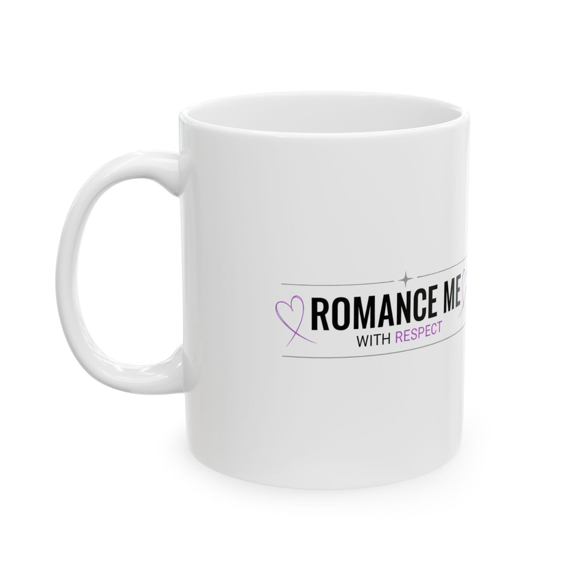 Mature Romance Typography | 11oz Ceramic Coffee Mug for Couples | Valentine & Anniversary Gift | Modern Aesthetic Love