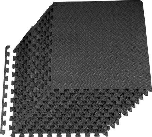 Puzzle Exercise Mat with EVA Foam Interlocking Tiles for MMA, Exercise, Gymnastics and Home Gym Protective Flooring, Multiple Sizes