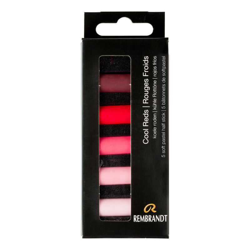 Soft Pastels Micro Sets, 5 Half Sticks, Cool Reds