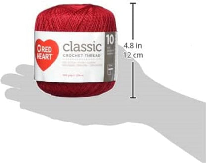 Crochet Thread Yarn, 300 Yards, Victory Red, 1 Count (Pack of 1)