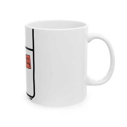11oz Ceramic Mug, Fridge Of Broken Promises, Family Gift, Friend Gift