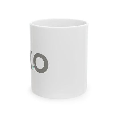 Minimal XO | 11oz Ceramic Coffee Mug for Aesthetic Vibes | Valentine & Galentine’s Gift for Friends | Clean Minimal
