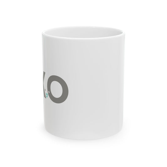 Minimal XO | 11oz Ceramic Coffee Mug for Aesthetic Vibes | Valentine & Galentine’s Gift for Friends | Clean Minimal