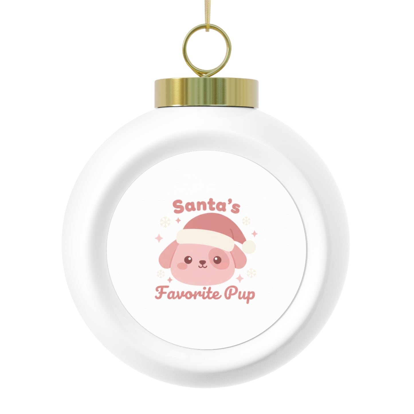 Christmas Ball Ornament - Santa's Favorite Pup Dog