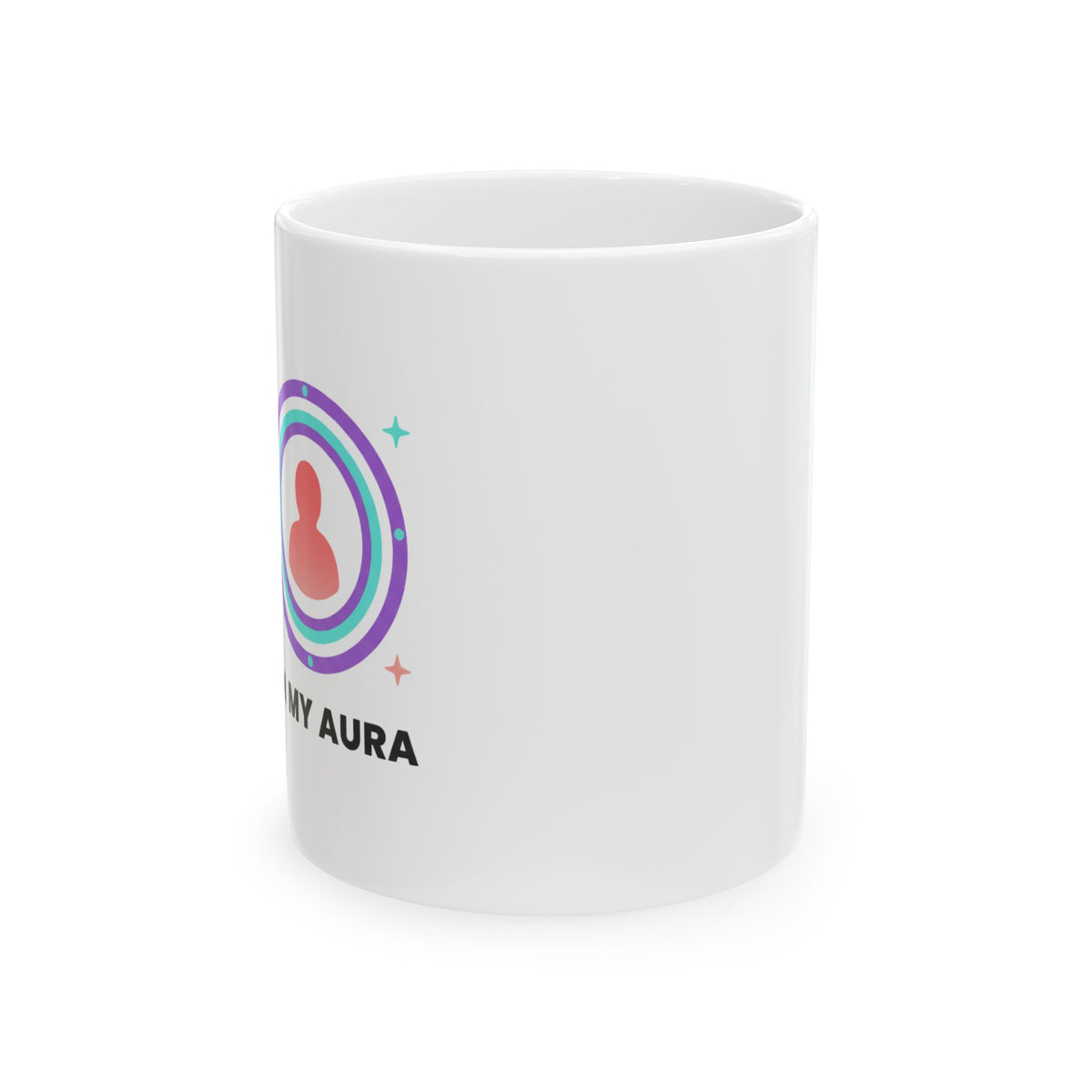 Aura Self Silhouette Gradient | 11oz Ceramic Coffee Mug for Self-Care | Galentine’s & Valentine Gift for Friends | Y2K Aesthetic