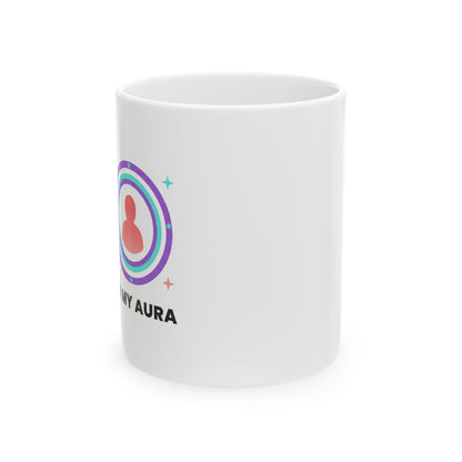 Aura Self Silhouette Gradient | 11oz Ceramic Coffee Mug for Self-Care | Galentine’s & Valentine Gift for Friends | Y2K Aesthetic
