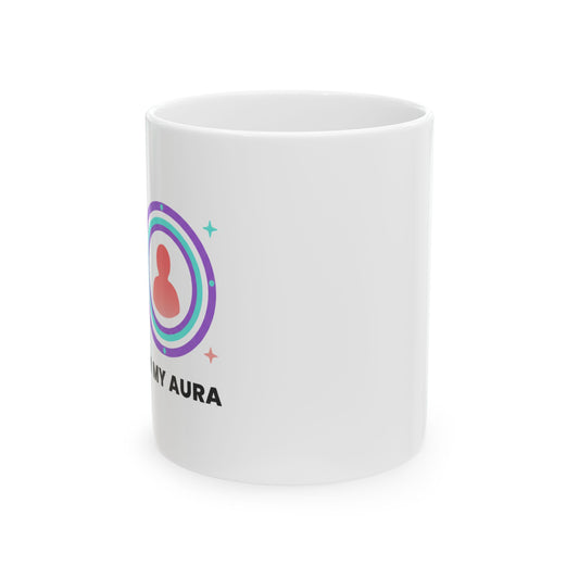 Aura Self Silhouette Gradient | 11oz Ceramic Coffee Mug for Self-Care | Galentine’s & Valentine Gift for Friends | Y2K Aesthetic