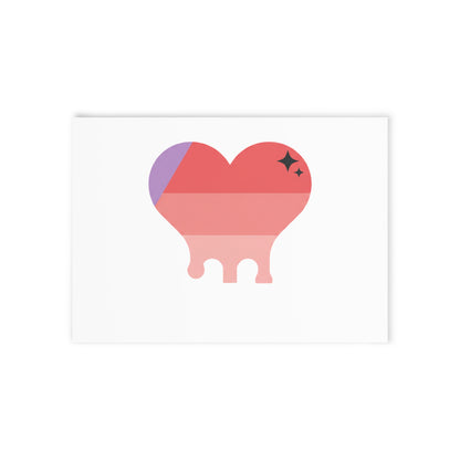 Melting Heart Drip Gradient | Valentine Holiday Card + Postcard | Lover, Galentine’s & Friend Gift | Y2K Aesthetic