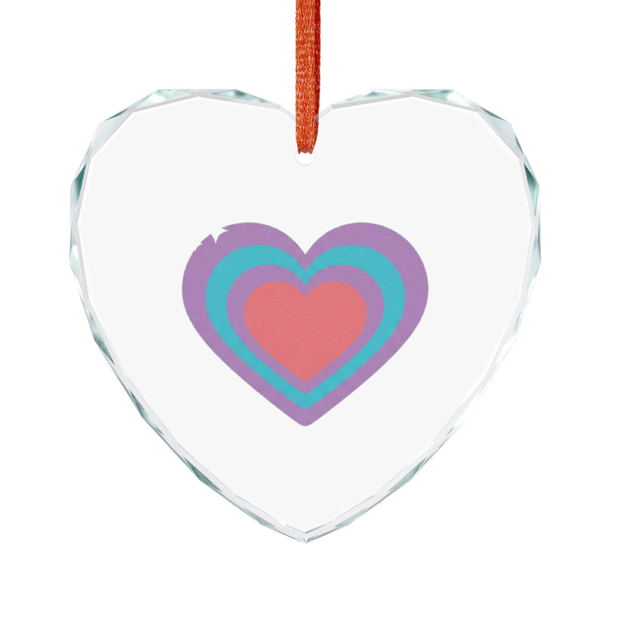 Neon Heart Glow | Crystal Glass Heart Ornament + Y2K Valentine Decor | Galentine’s, Lover & Friend Gift | Pink Neon Aesthetic