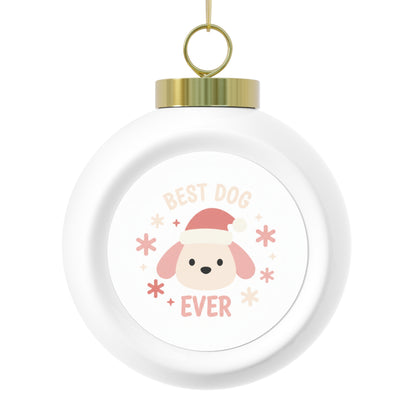 Christmas Ball Ornament - Best Dog Ever Pet Keepsake