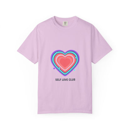 Neon Heart Glow | Unisex Garment-Dyed T-Shirt, Soft Cotton Tee | Valentine & Galentine Gift | Y2K Urban Aesthetic