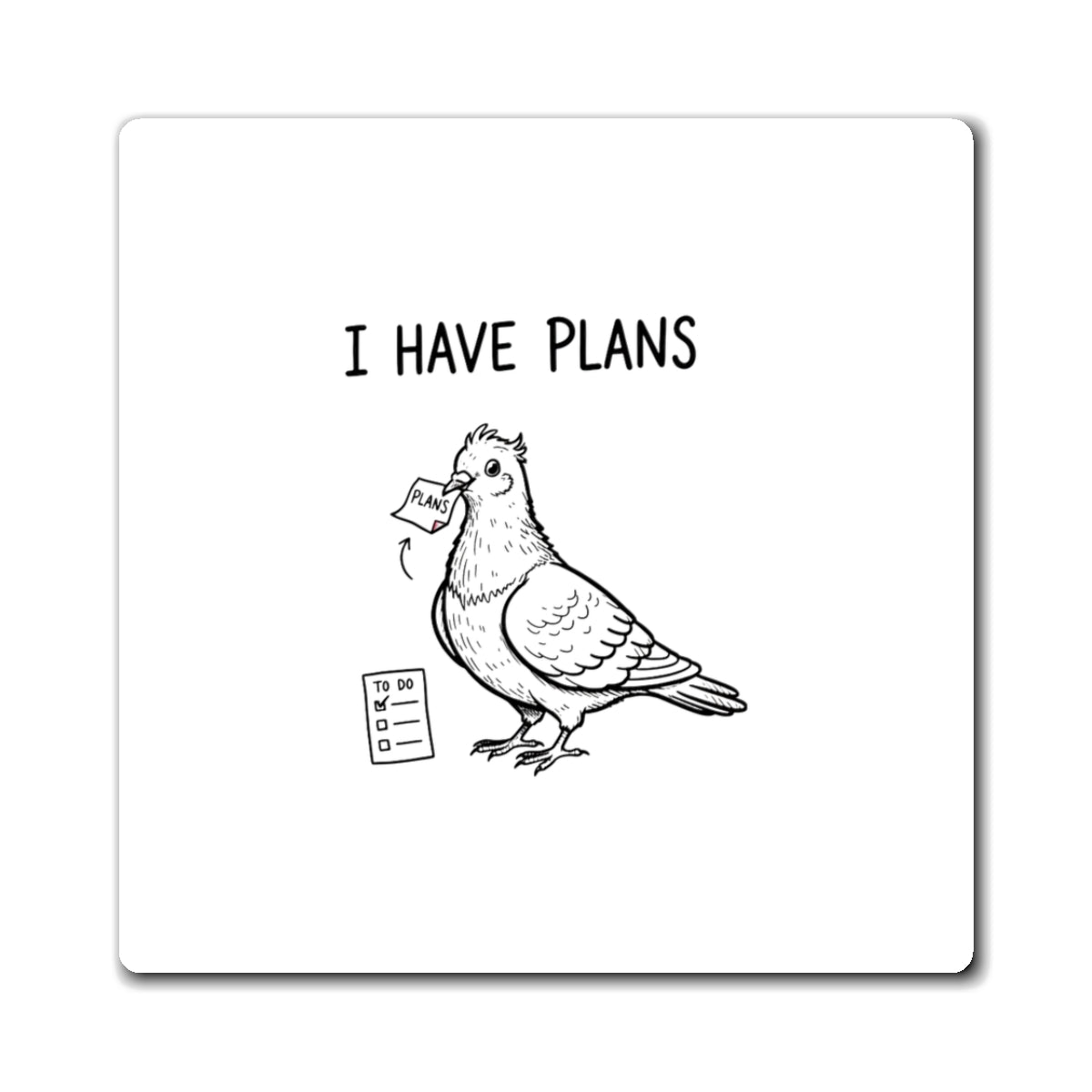 Magnets, Pigeon With Plans, Family Gift, Collector Item
