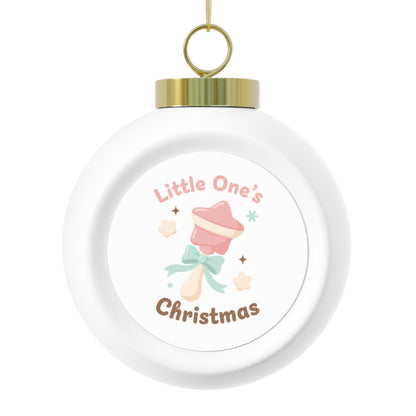 Christmas Ball Ornament Little One's Christmas — Vintage Ceramic