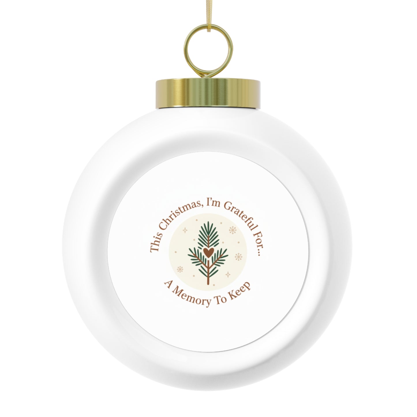 Ceramic Christmas Ball Ornament — A Memory To Keep