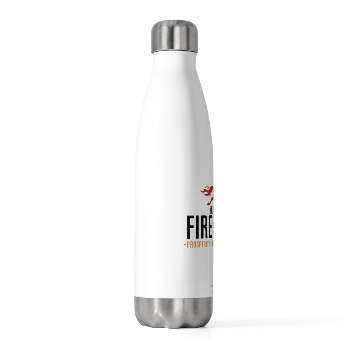 Fire Horse Pose 020 | 20oz Insulated Stainless Steel Tumbler Bottle | Lunar New Year 2026 Gift for Family & Friends | Red Gold