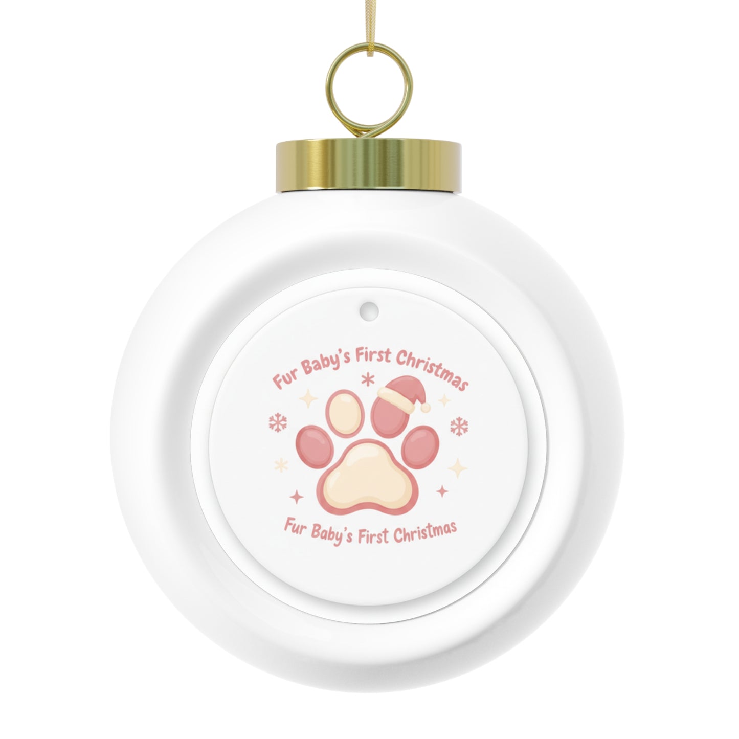 Christmas Ball Ornament - Fur Baby's First Christmas