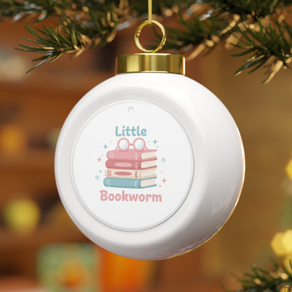 Christmas Ball Ornament - Little Bookworm